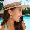 Narelle Gold Waterproof Pave Linked Hoop Earrings