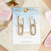Narelle Gold Waterproof Pave Linked Hoop Earrings