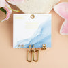Narelle Gold Waterproof Double Linked Hoop Earring Trio