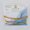 Narelle Gold Waterproof Snake Chain Bracelet Set