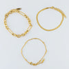 Narelle Gold Waterproof Snake Chain Bracelet Set