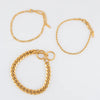 Narelle Gold Waterproof Figaro Chain Bracelet Set