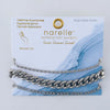 Narelle Silver Waterproof Figaro Chain Bracelet Set