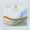 Narelle Gold Waterproof Curb Chain Bracelet Set