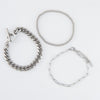 Narelle Silver Waterproof Curb Chain Bracelet Set