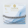Narelle Silver Waterproof Curb Chain Bracelet Set