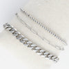 Narelle Silver Waterproof Curb Chain Bracelet Set