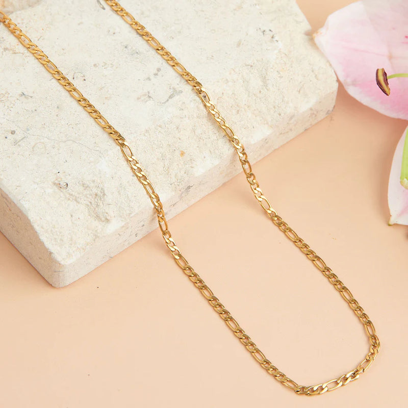 Narelle Gold Waterproof Figaro Chain Necklace