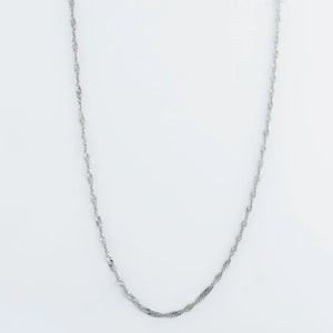 Narelle Silver Waterproof Twisted Chain Necklace