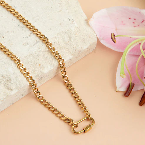 Narelle Gold Waterproof Carabiner Necklace