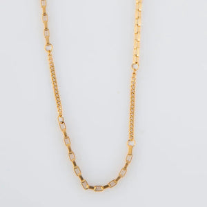 Narelle Gold Waterproof Multi Box Chain Necklace