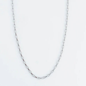 Narelle Silver Waterproof Box Chain Necklace