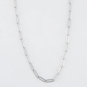 Narelle Silver Waterproof Paperclip Chain Necklace