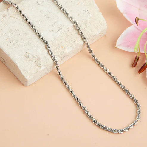 Narelle Silver Waterproof Rope Chain Necklace