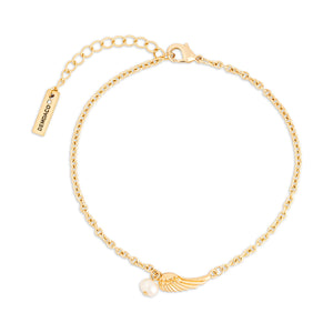 Dainty Wing Gold Wrapped In Prayer Bracelet