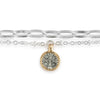 Wrapped in Prayer Layer Silver Bracelet