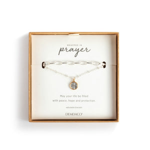 Wrapped in Prayer Layer Silver Bracelet