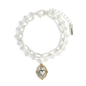 Sacred Heart Silver Bracelet