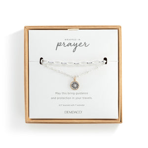 Wrapped in Prayer Protect & Guide Silver Bracelet