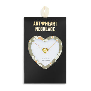 Daughter Art Heart Necklace