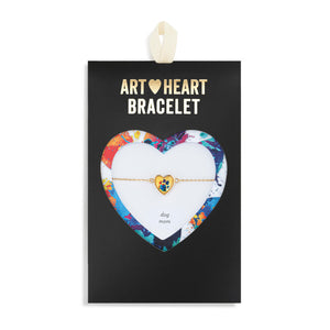 Dog Mom Art Heart Bracelet