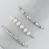 Narelle Silver Waterproof Multi Genuine Pearl Stretch Bracelet Set