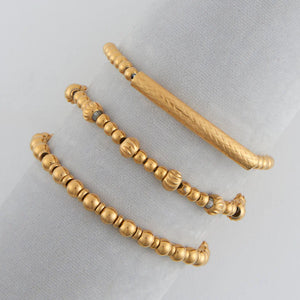 Narelle Gold Waterproof Multi Stretch Bracelet Set