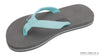 Kid's Grombows Narrow Strap Rainbow Sandals - Aqua/Grey