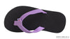 Kid's Grombows Narrow Strap Rainbow Sandals - Purple/Black