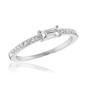 Petite Baguette & CZ Stack Ring