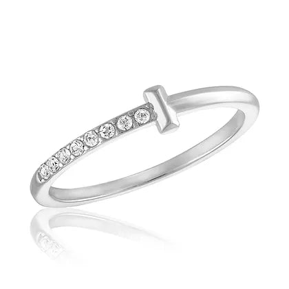 Half CZ Stack Ring