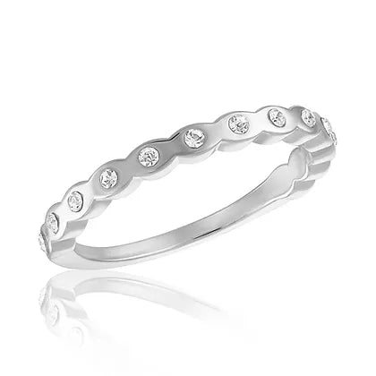 CZ Cloud Band Stack Ring