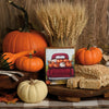 Red Truck & Pumpkins Block Sign