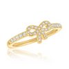 CZ Bow Gold Layers Ring
