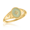 Signet Starburst Gold Layers Ring