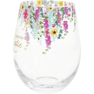 Forever Bestie 17oz Stemless Wine Glass