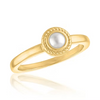 Pearl Rope Halo Gold Layers Ring