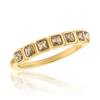 Vintage Rose Multi Square Gold Layers Ring