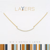 CZ Curved Bar Layers Necklace in Gold