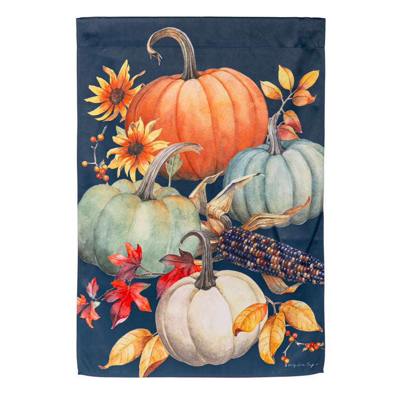 All Things Pumpkins House Suede Flag