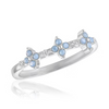 Air Blue Opal Mini Flower Stacks Ring