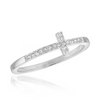 CZ Cross Stacks Ring