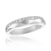 CZ Wavy Contour Stacks Ring