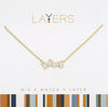 Crystal Cluster Layers Necklace in Gold