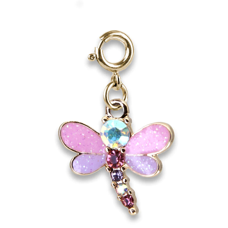 CHARM IT! Gold Glitter Dragonfly Charm