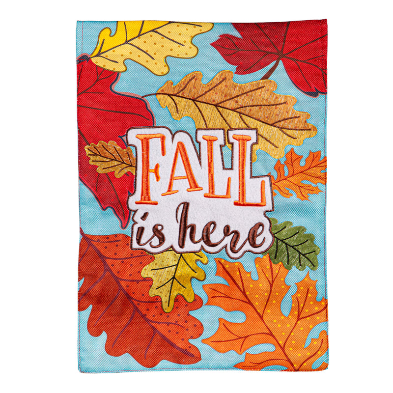 Fall Is Here Burlap Garden Flag