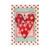 Vintage Valentine Garden Burlap Flag