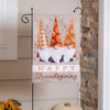 Happy Friendsgiving Gnomes Garden Linen Flag