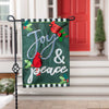 Joy & Peace Linen Garden Flag