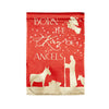 Red and Gold Christmas Night Garden Lustre Flag